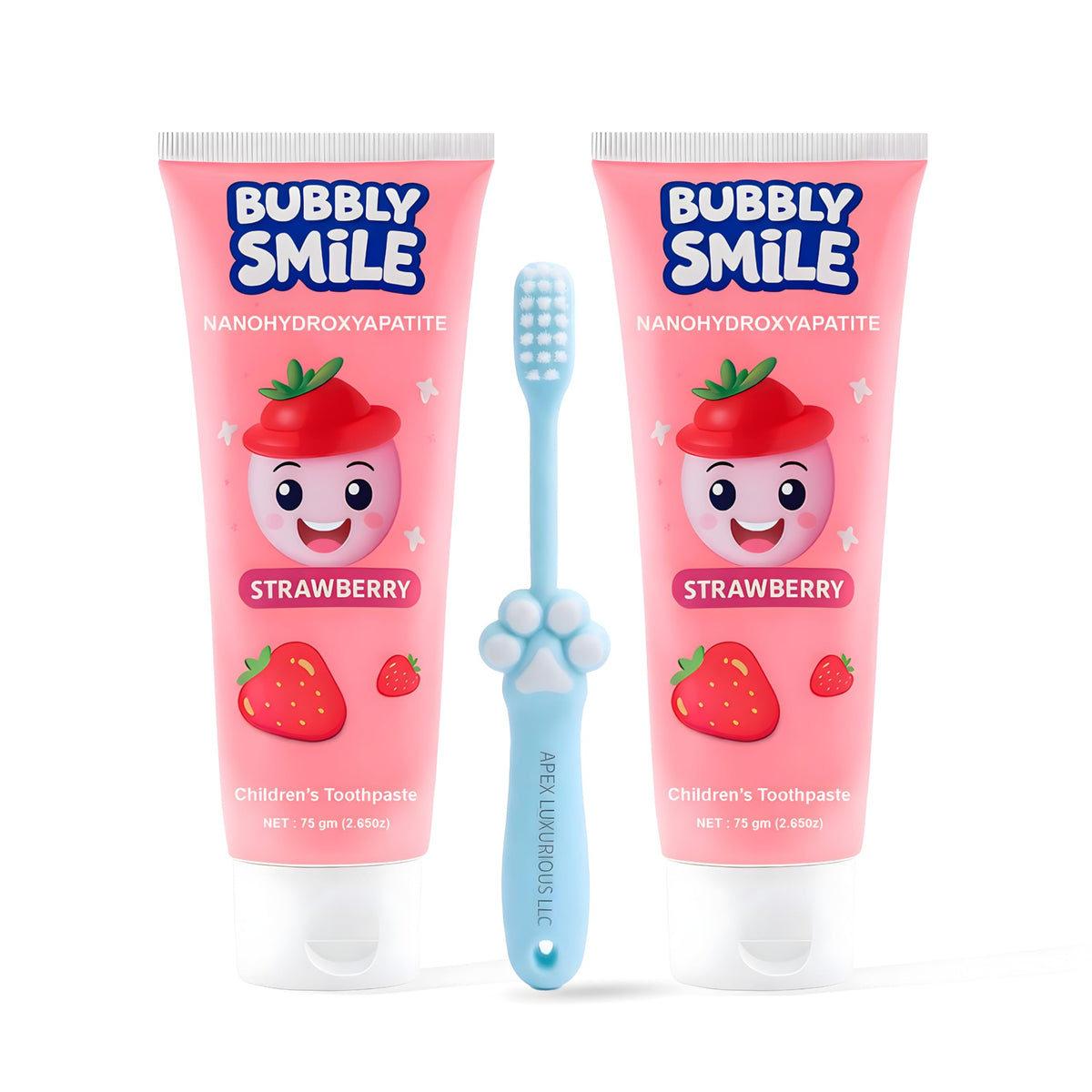 Pasta de dientes Bubbly Smile de APEX con nano hidroxiapatita en tubo para niños