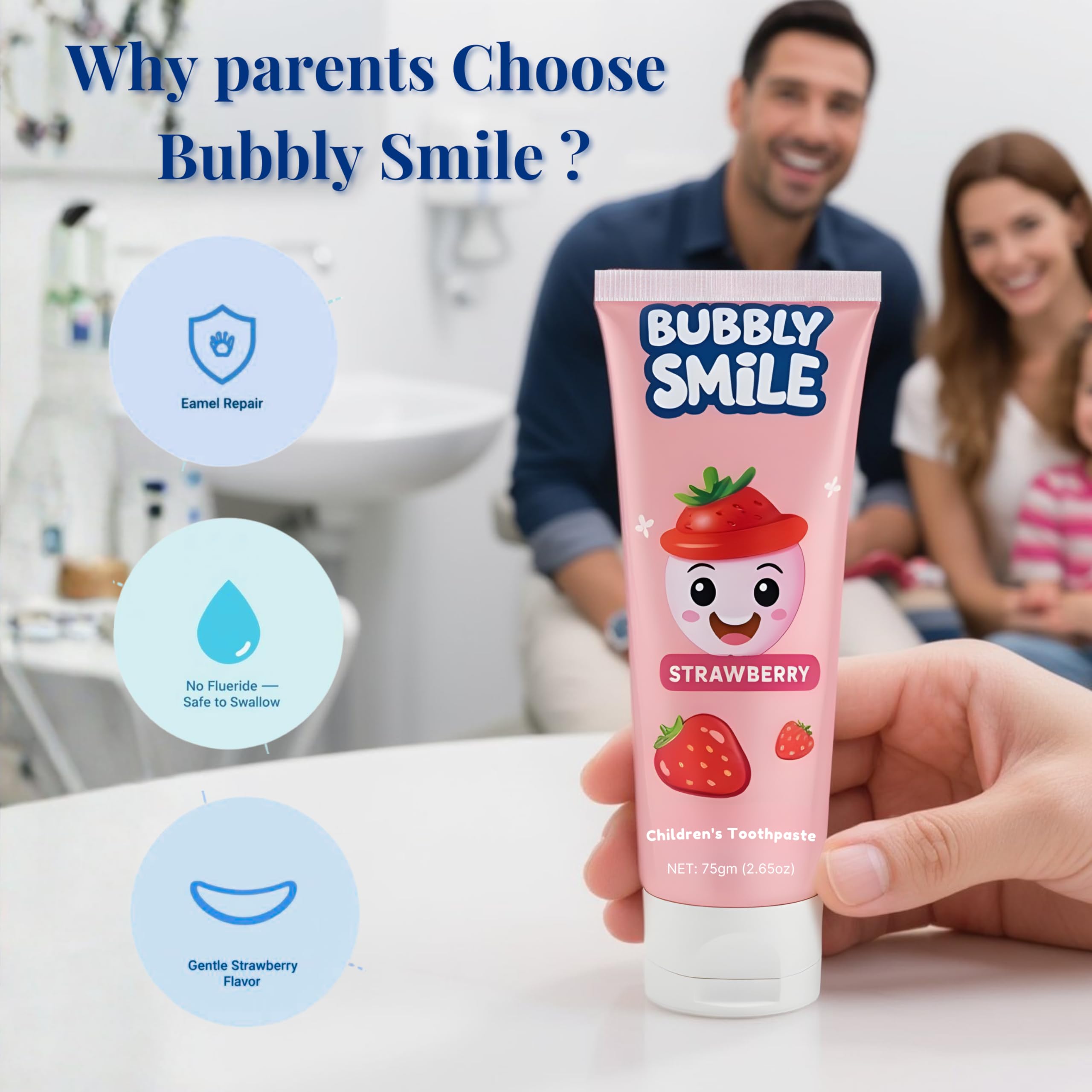 Textura gel suave para cepillado agradable en niños