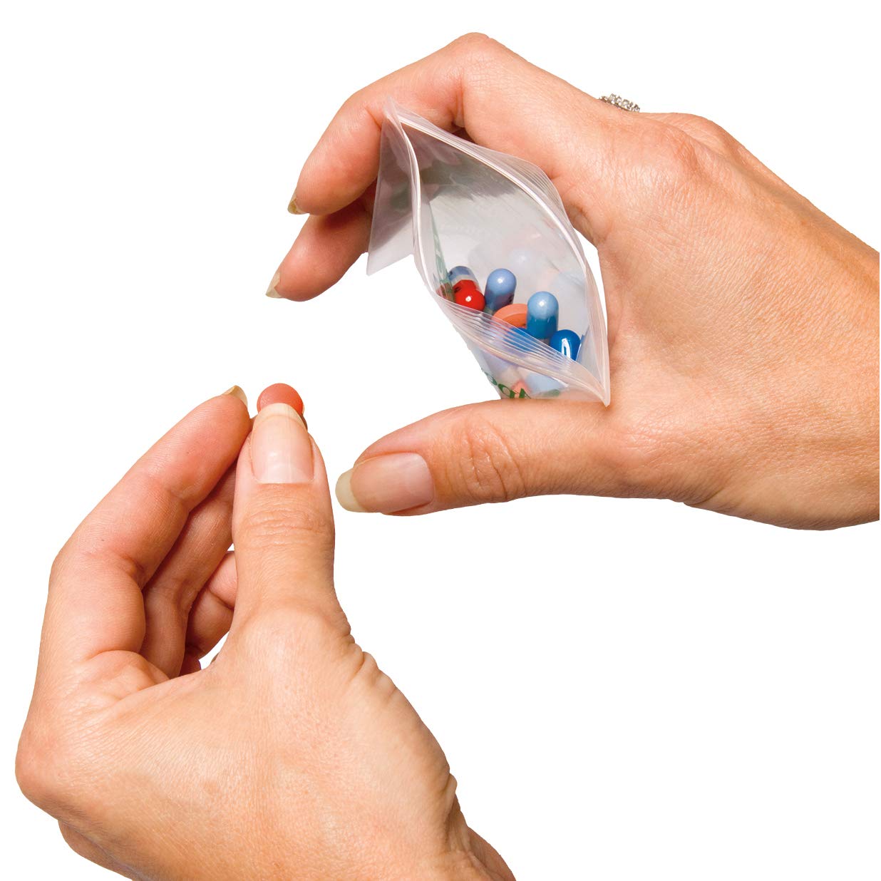Apex Pill Bags con área de etiquetado para organizar dosis e instrucciones