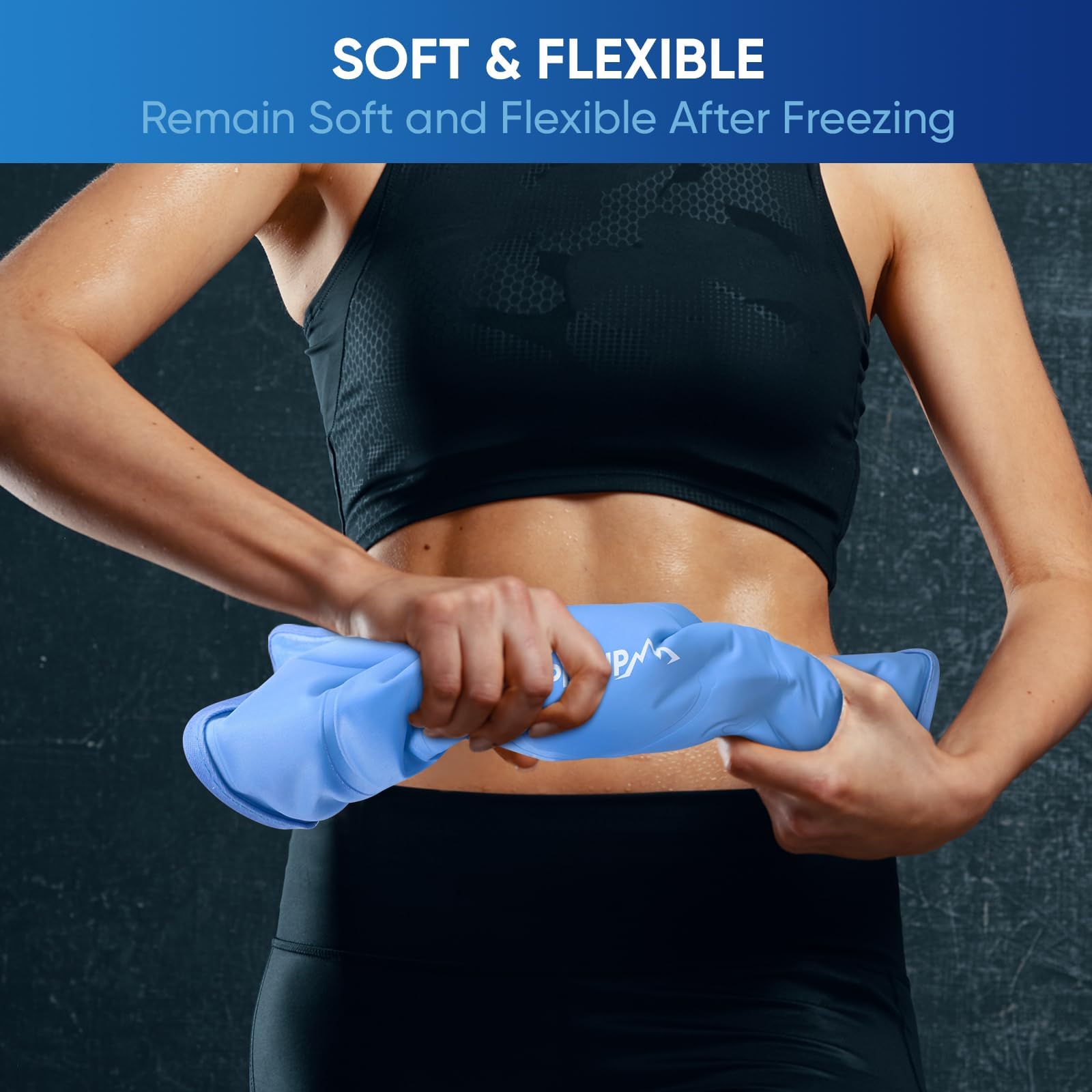 APEXUP Bolsas de hielo doble cara, dos superficies para enfriamiento y confort.