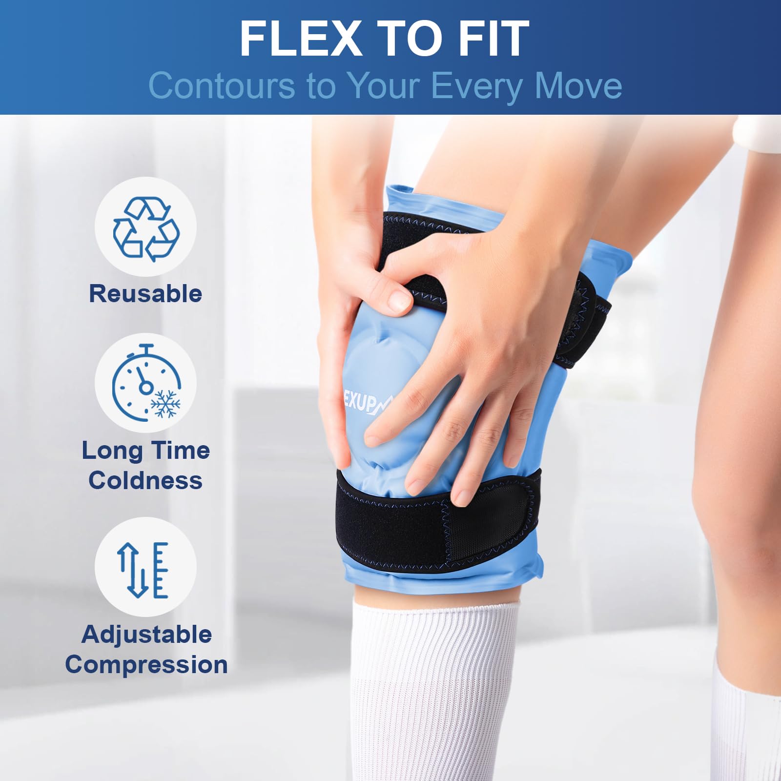 APEXUP compresa de hielo para espalda, brinda frescor y alivio cómodo.