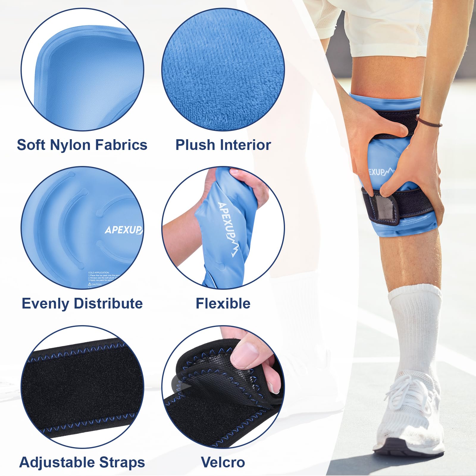 APEXUP compresa de hielo para hombro, ajuste suave y alivio localizado.