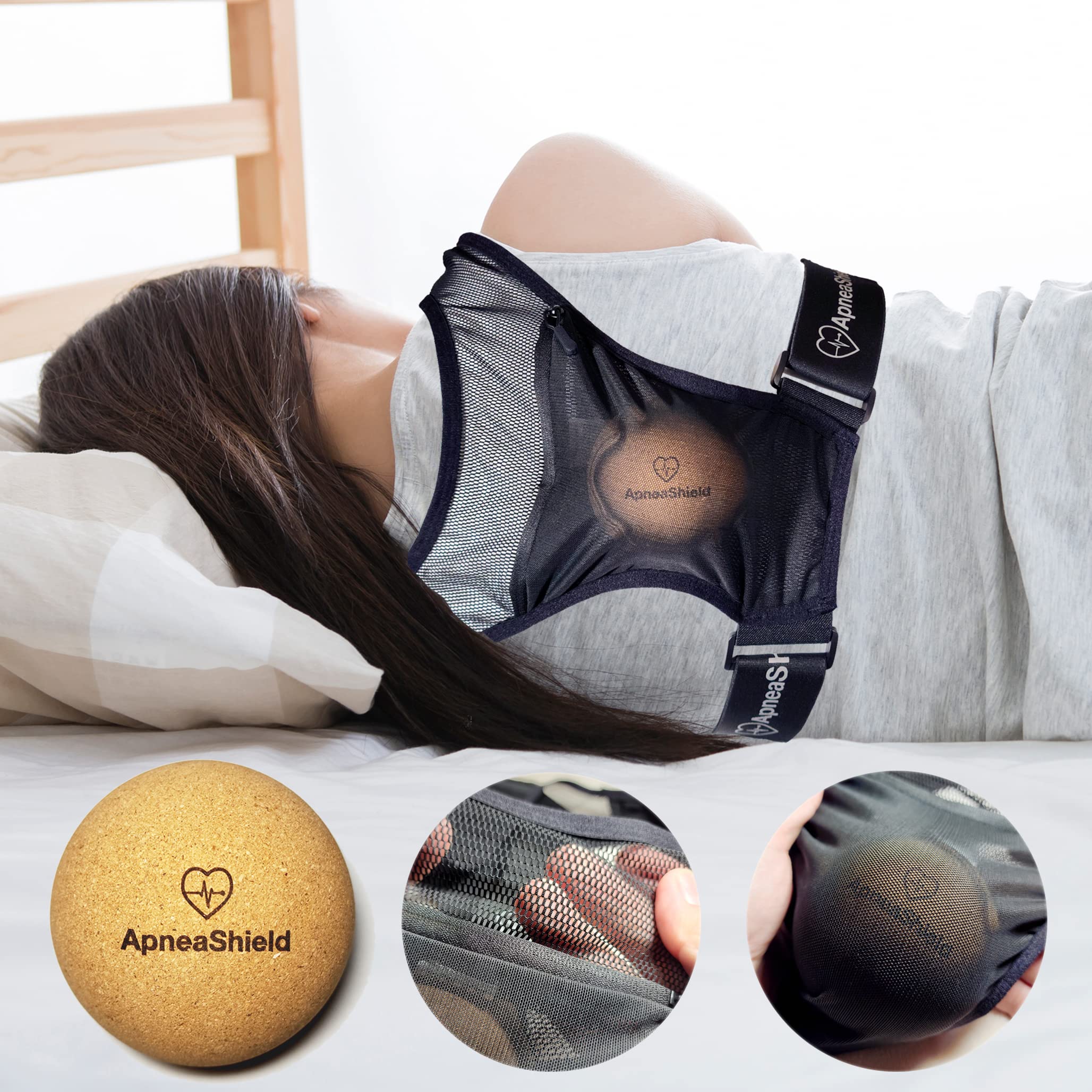 ApneaShield tejido transpirable para dormir sin sobrecalentamiento.