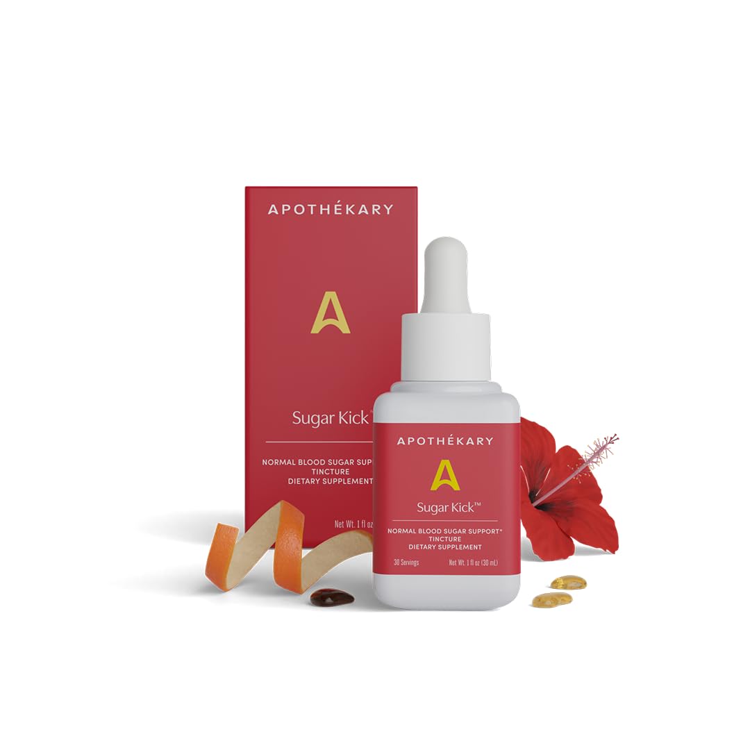 Apothékary Sugar Kick: botella con gotero para tomar antes de las comidas y apoyar energía estable.