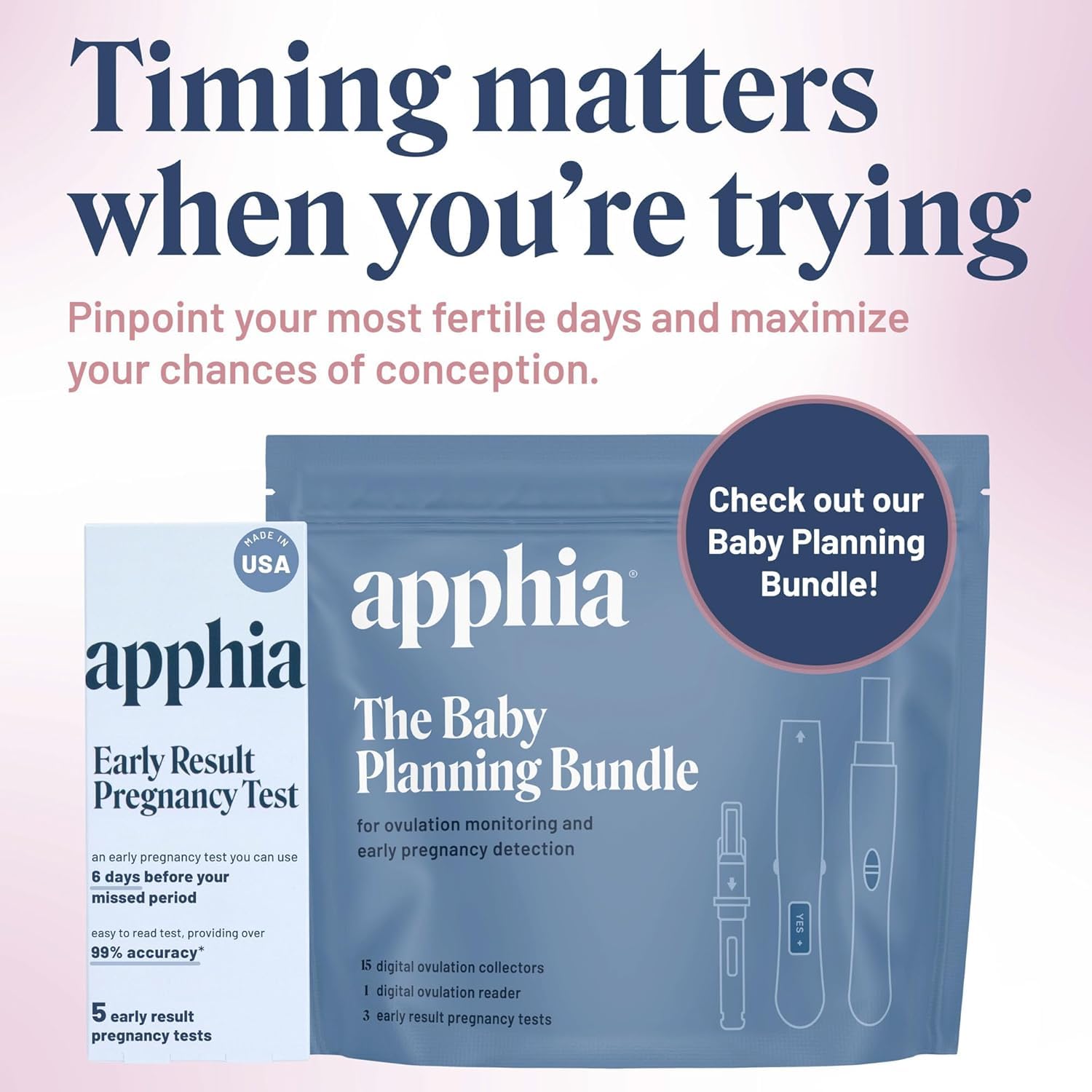 Apphia Health kit con 15 pruebas para mayor flexibilidad.