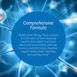 Applied Nutrition Botella Cerebro Saludable, etiqueta frontal visible, ayuda a foco sostenido
