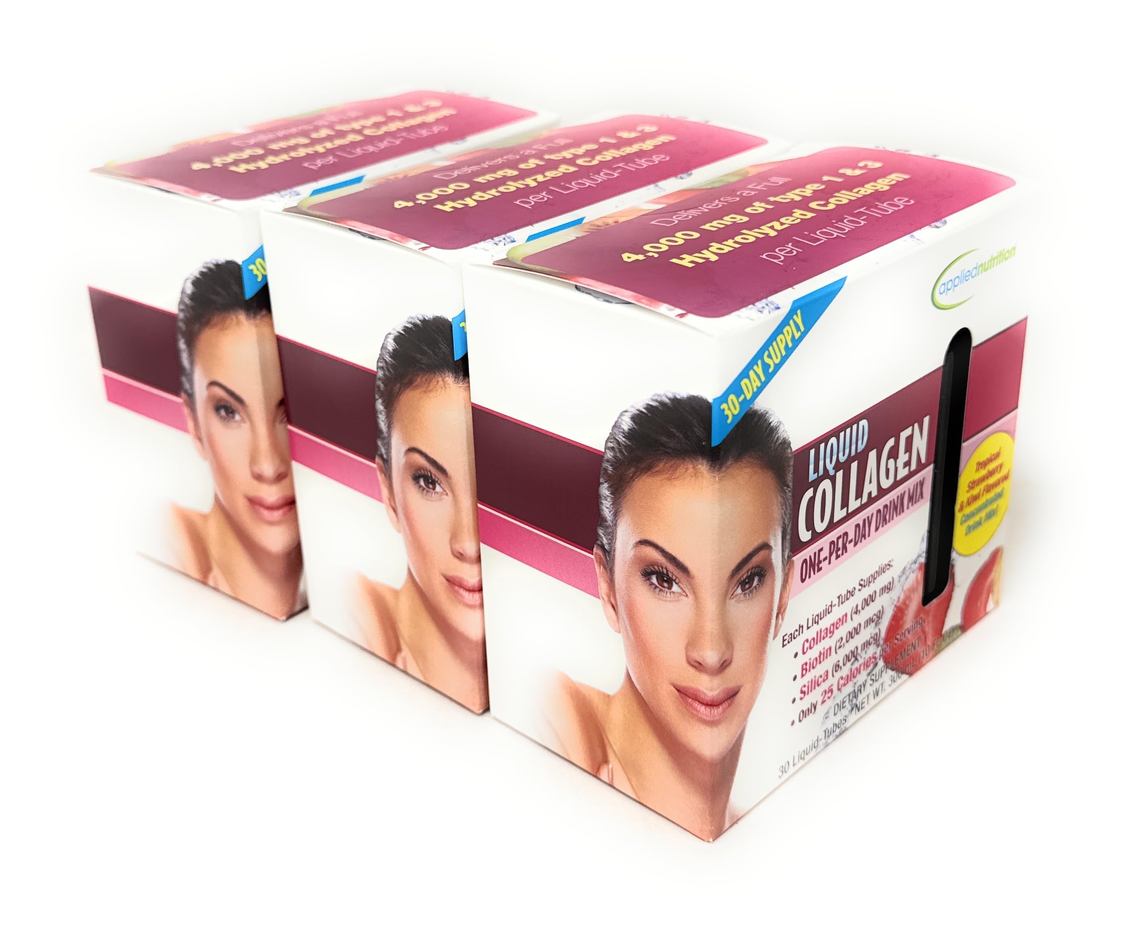 Applied Nutrition Colágeno líquido, 30 tubos en pack conveniente.