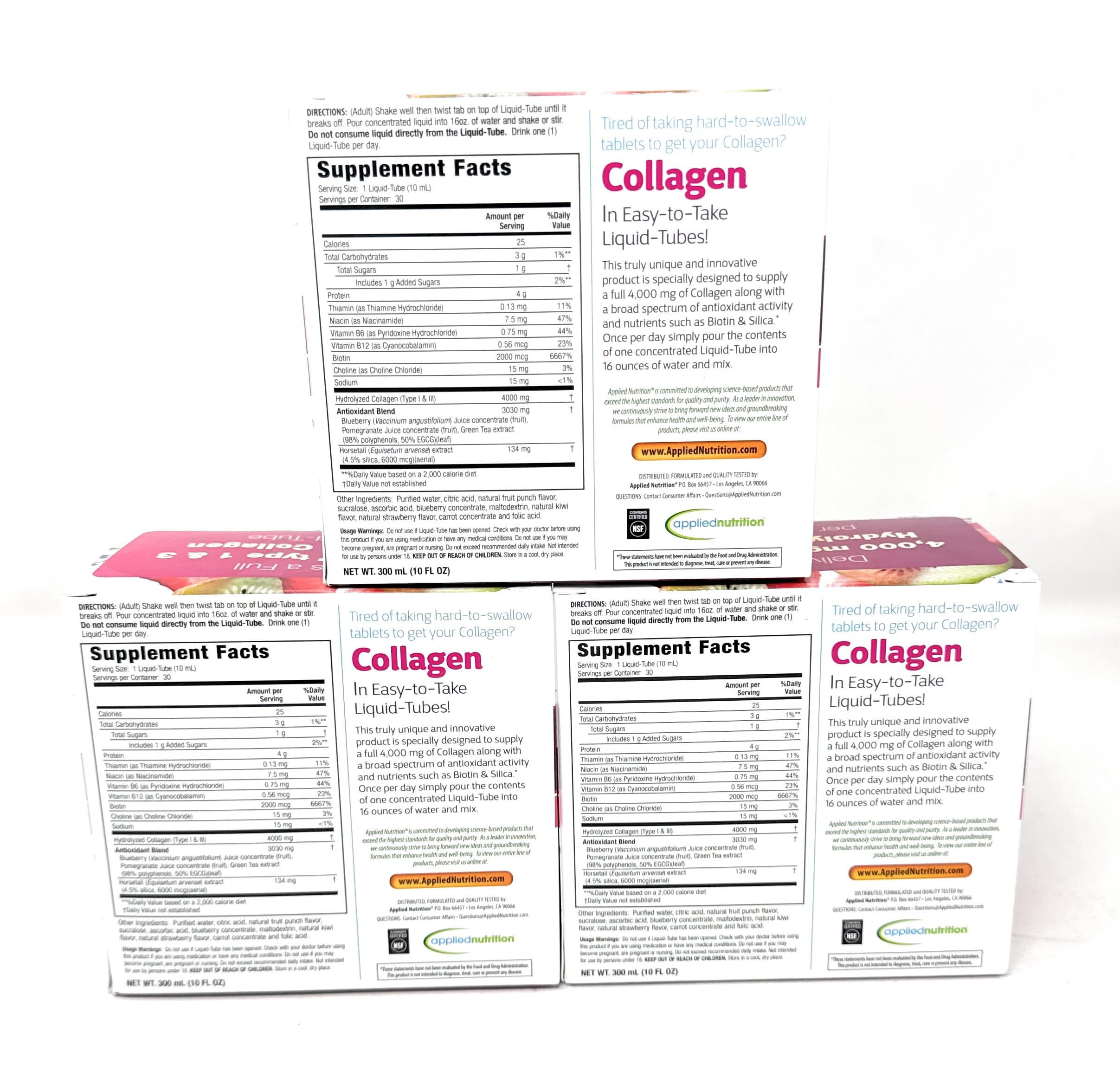 Applied Nutrition Colágeno líquido, fácil de disolver.