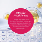 Applied Nutrition Liquid Collagen etiqueta frontal, diseño claro y promueve hidratación de la piel.