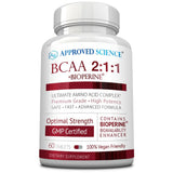 Tabletas Approved Science BCAA, 60, energía para entrenar