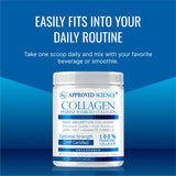 Approved Science Collagen Powder se disuelve fácilmente en batidos y recetas.