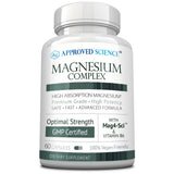 Approved Science Magnesium Complex — botella frente, posible apoyo para la relajación diaria.