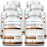 Approved Science Mushroom Complex, diez tipos de hongos: posible apoyo al sistema inmune diario.