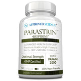 Parastrin de Approved Science, botella de cápsulas para uso diario.