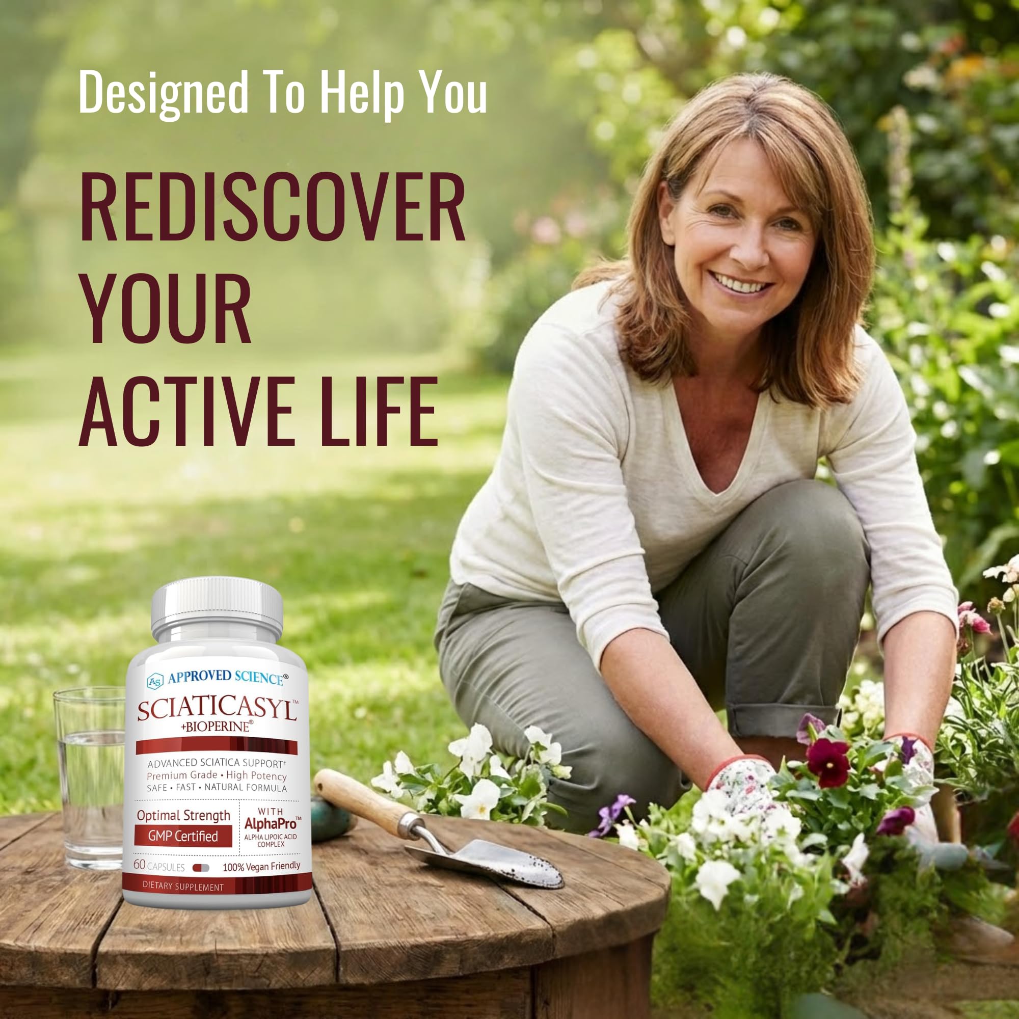 Approved Science Sciaticasyl: etiqueta detallada con ingredientes clave