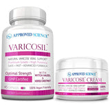 Approved Science Varicosil: botella de cápsulas para apoyo diario de la circulación.