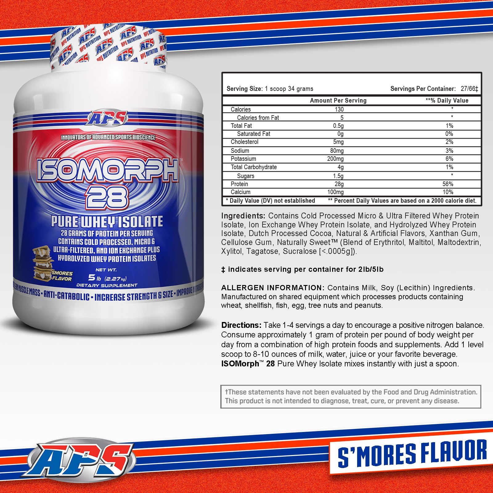 APS Nutrition Isomorph 28 cuchara de porción para mezclar