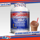 Etiqueta IsoMorph 28 con información nutricional clara.