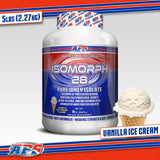 APS Nutrition Isomorph 28 etiqueta pura que garantiza pureza y proceso en frío