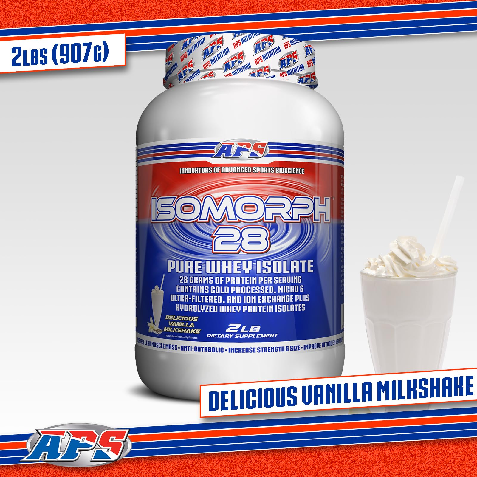 Sabor vainilla de IsoMorph 28, batidos ideales para post-entrenamiento.