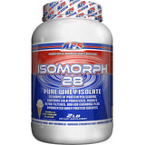 IsoMorph 28 de APS Nutrition, proteína aislada sabor vainilla, rápida asimilación para entrenamientos.