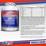 Taza con IsoMorph 28 mezclado, sabor galletas y crema
