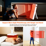 Aptoyu panel terapia luz roja para lectura y trabajo cómodo en la cama.