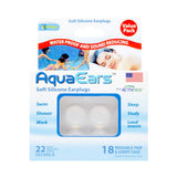 Aqua Ears detalle cercano de tapones moldeables; silicona suave
