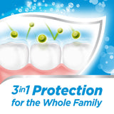 Aquafresh pasta dental en tubo, fácil de aplicar y controlar la cantidad.