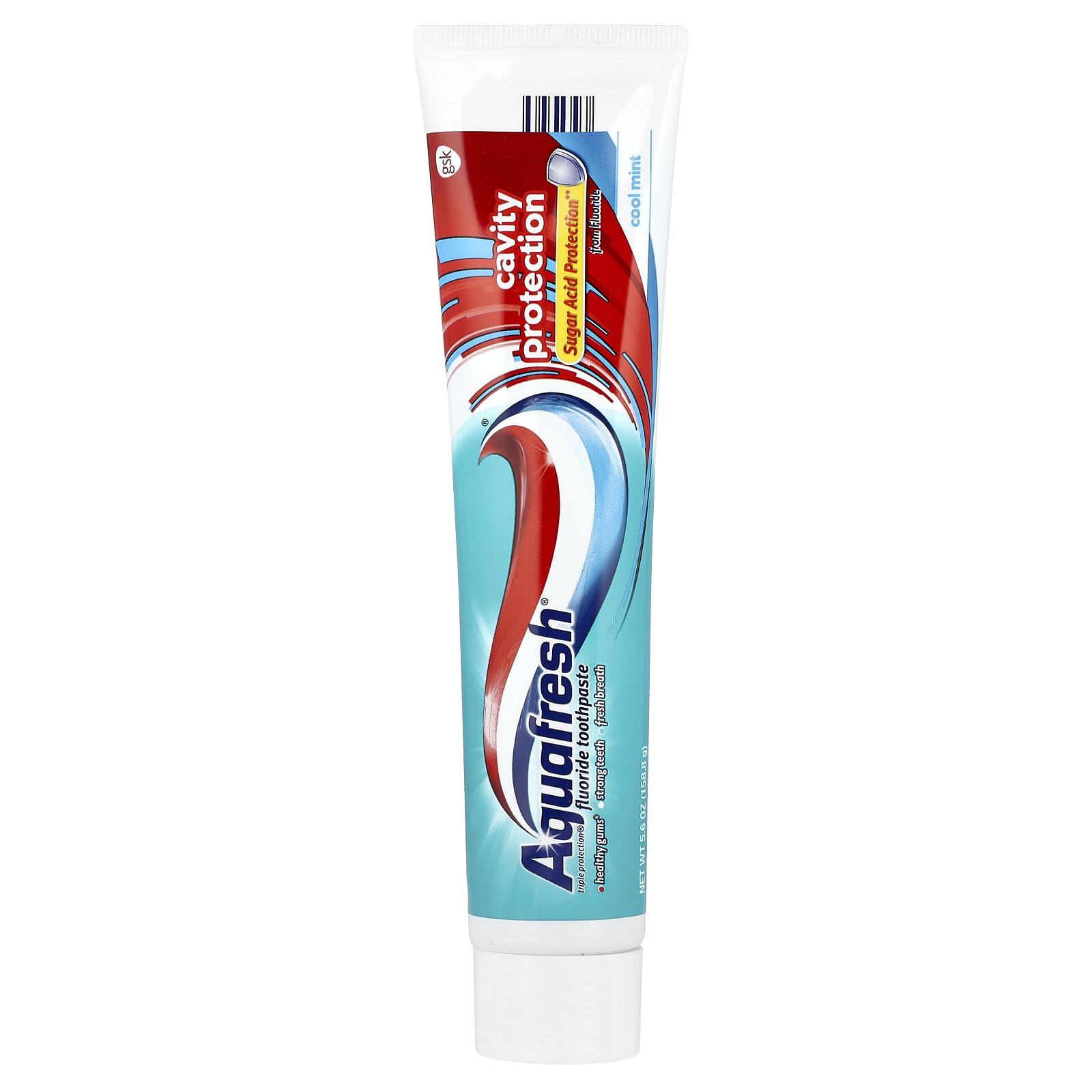 Aquafresh pasta dental, tubo práctico para uso diario, limpieza suave.