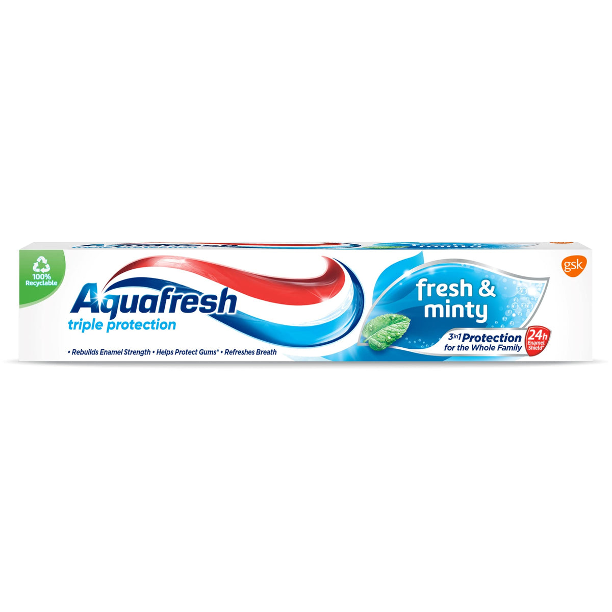 Aquafresh Triple Protección: pasta dental para protección diaria de dientes y encías.