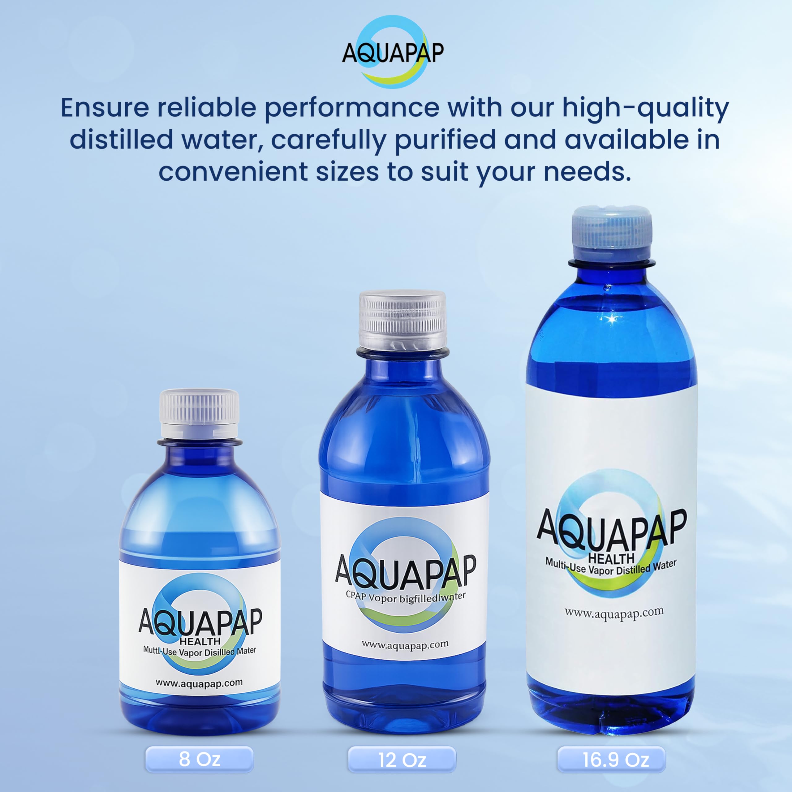 Aquapap: Botella de viaje compacta, ideal para estancias cortas.