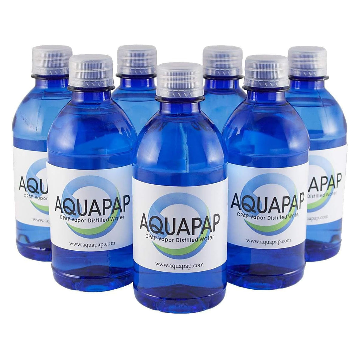 Aquapap: Paquete de 12 onzas de agua destilada para CPAP, práctico para viajes.