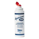 Aquasonic ultrasonido gel, etiqueta clara y legible para uso profesional.