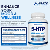 Arazo Nutrition 5-HTP con calcio para sueño profundo