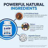 Frasco de Arazo 5-HTP mostrando porciones de 200 mg