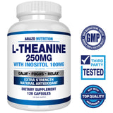 Arazo Nutrition L-teanina 250mg/inositol: claro enfoque mental para la gestión diaria del estrés.
