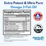 Cápsulas Omega-3 de Arazo Nutrition con limón, fáciles de tragar.