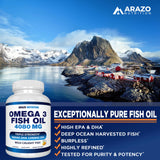 Certificaciones triple de Arazo Nutrition Omega-3: Marin Trust, Friend of the Seas y Dolphin Safe.