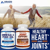 Tres cápsulas por porción de Arazo Nutrition Omega-3.