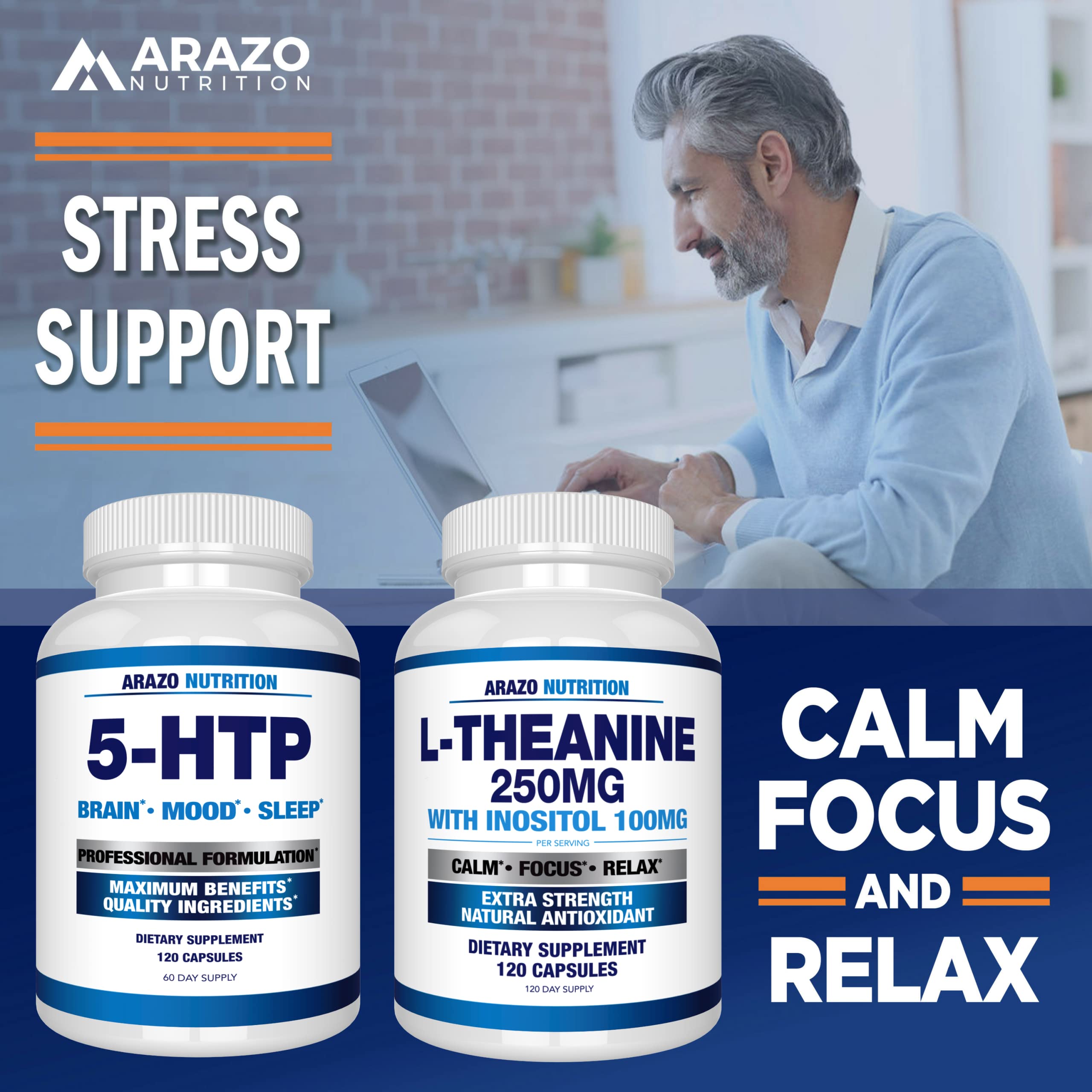 Envase de Arazo Nutrition para cápsulas fáciles de tomar.