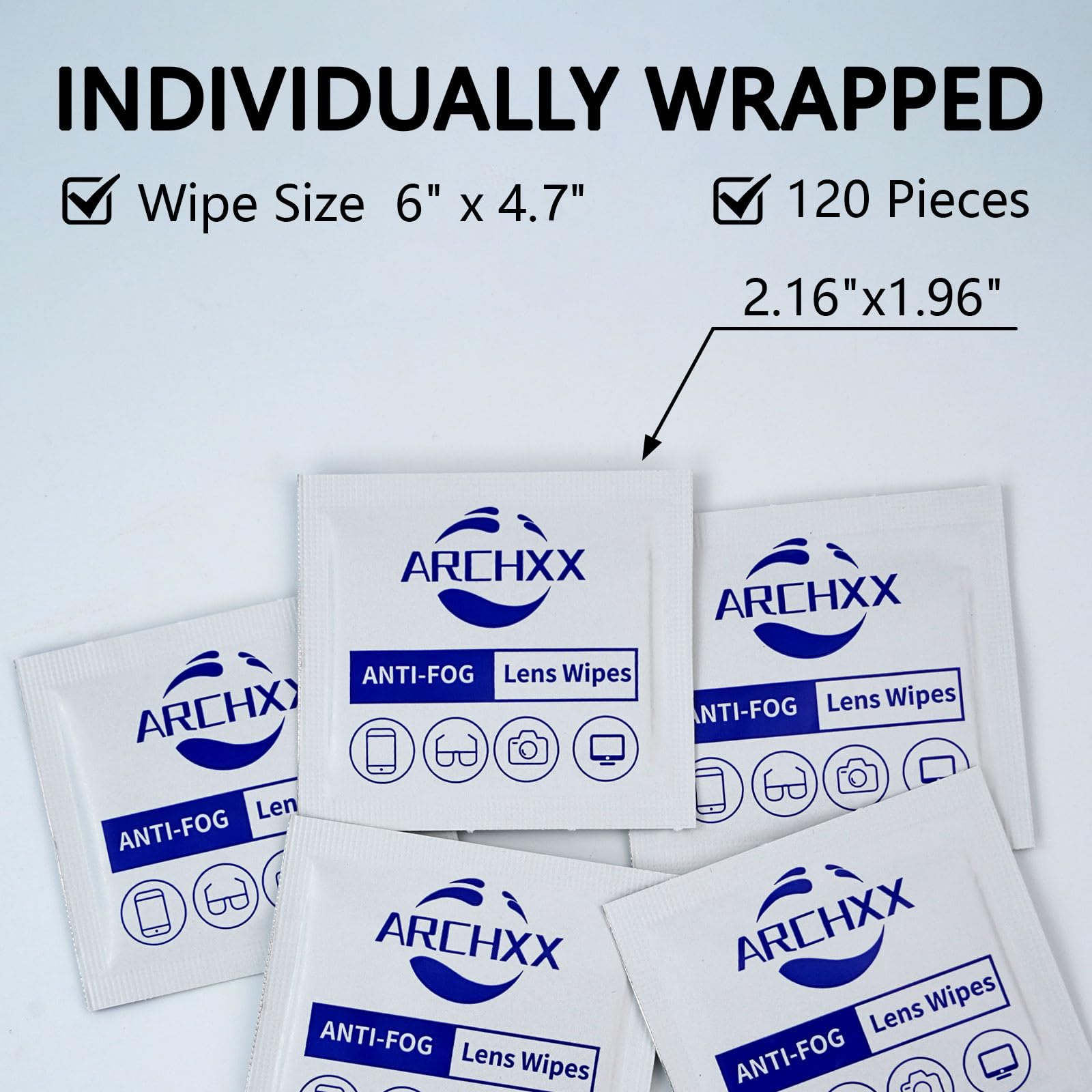 ARCHXX toallitas antivaho para lentes y cámara, uso versátil