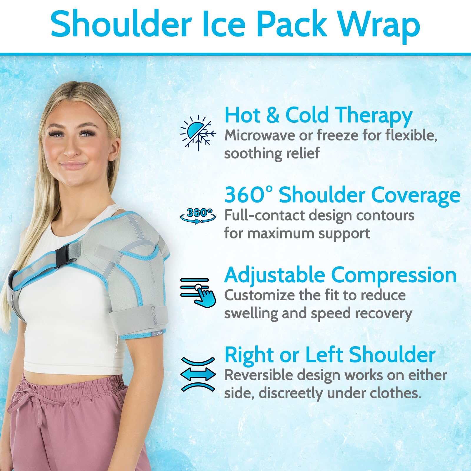 Arctic Flex: gel grande que se adapta al hombro para comodidad duradera
