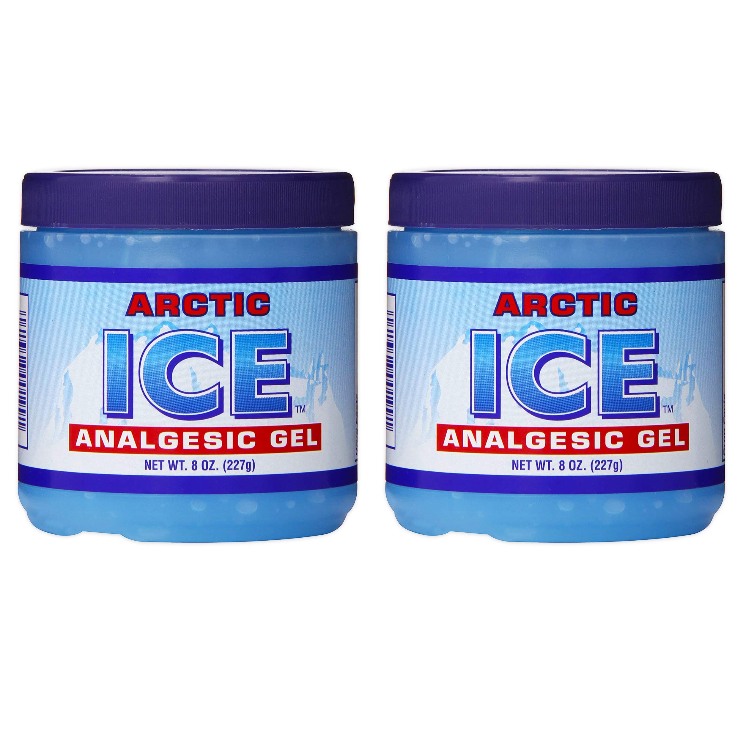 Arctic Ice gel analgesico, paquete de 2, práctico para uso rápido en casa o trabajo.