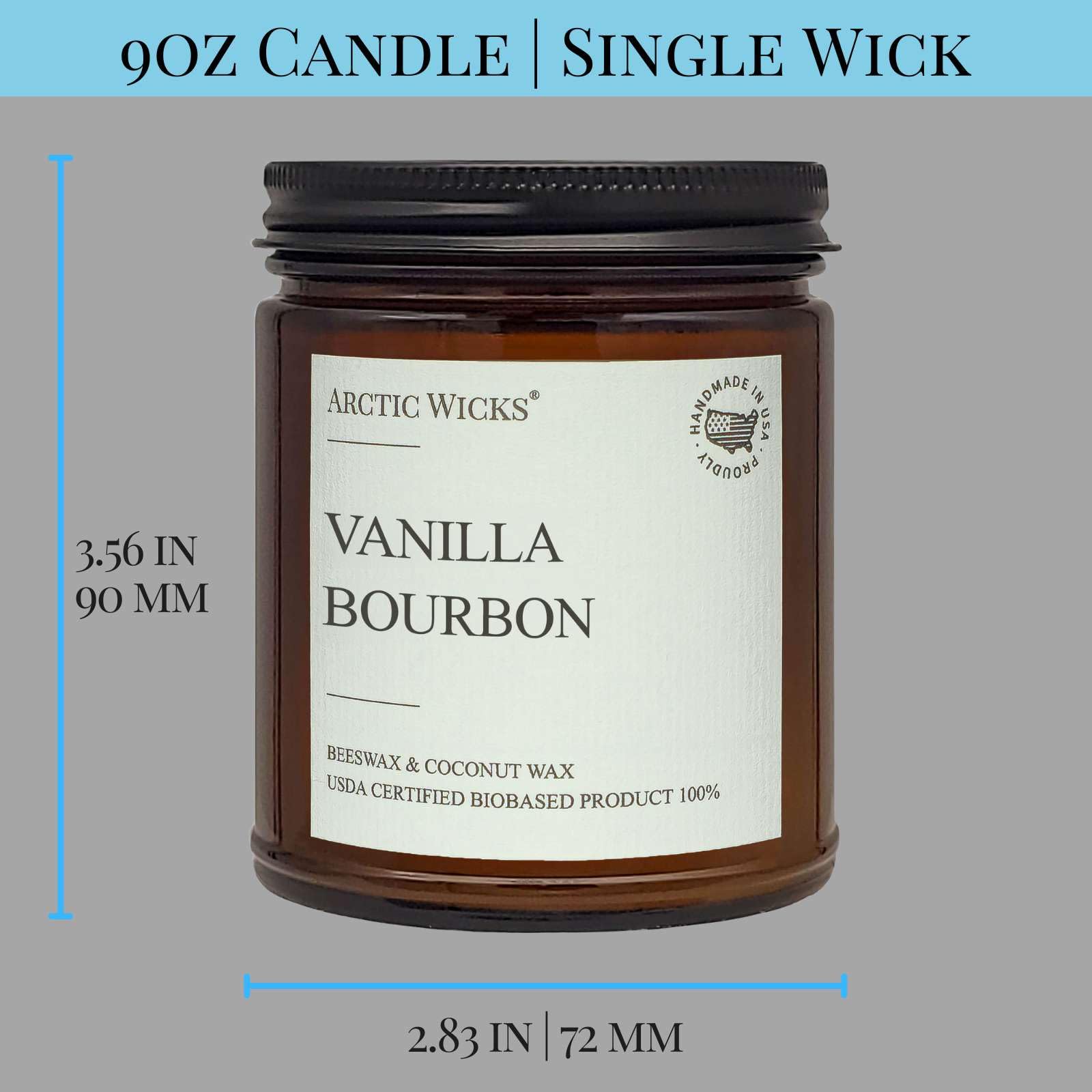 Arctic Wicks Vanilla Bourbon, aroma duradero para noches acogedoras
