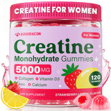 ARDORACON Creatina para mujeres, botella de gominolas para entrenar con energía