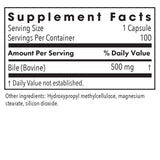 ARG Bilis Bovina 500 mg etiqueta frontal muestra pureza y alérgenos libres
