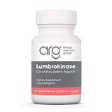 ARG Lumbrokinase, botella volcada, apoyo a la circulación diaria.
