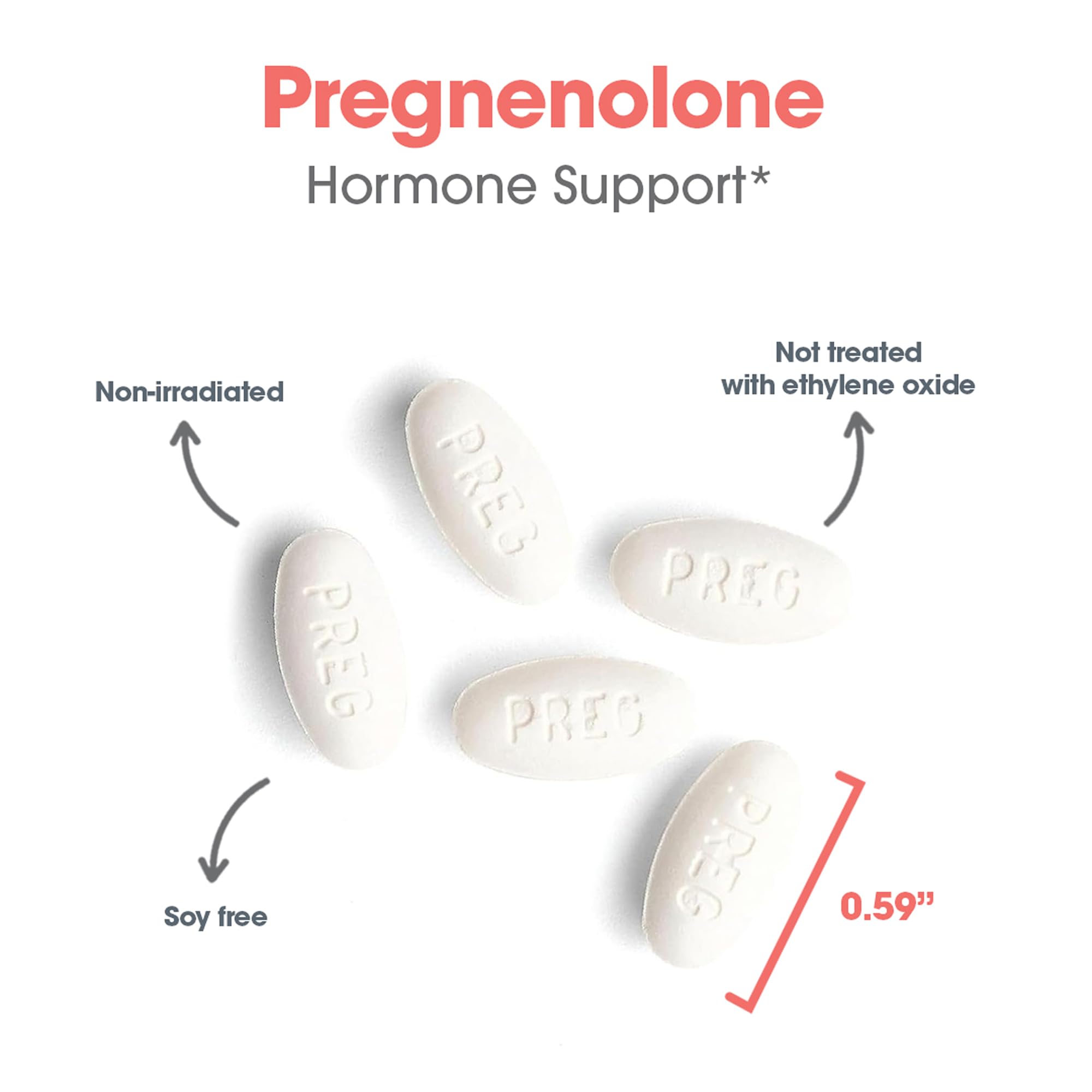 ARG pregnenolona 100 mg: caja de presentación para almacenamiento ordenado