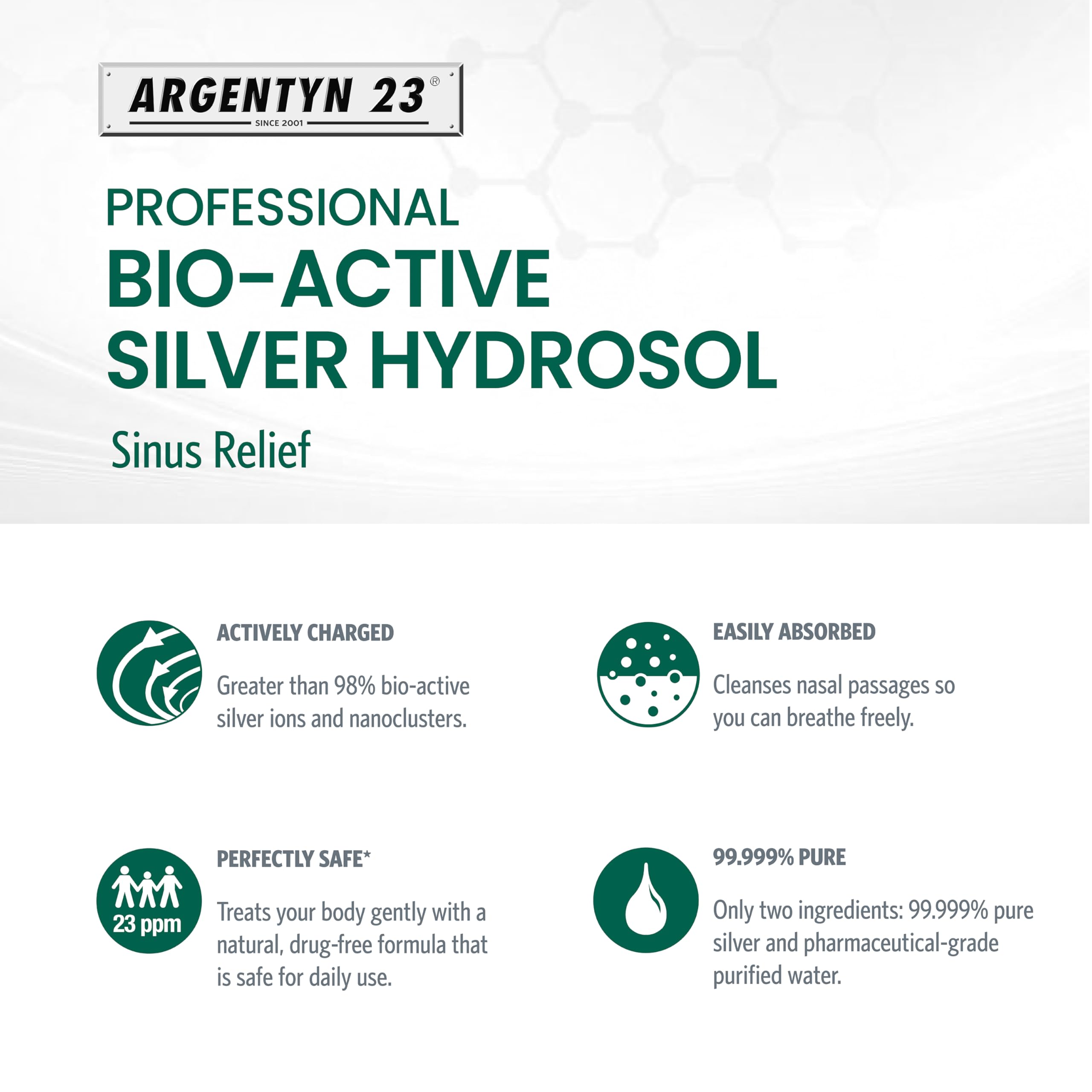Argentyn 23 contenido de 23 ppm para uso diario